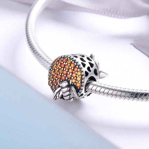 Solid 925 Sterling Silver Honey Bee Charm - Image 3