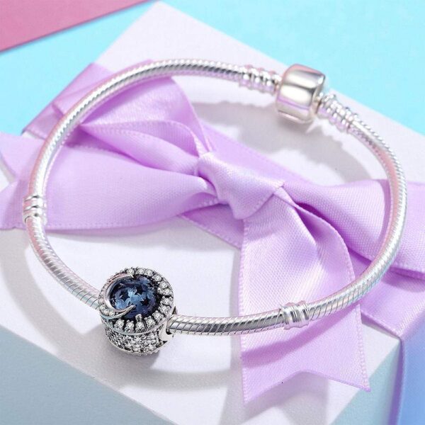 Solid 925 Sterling Silver Moonlight CZ Charm - Image 2
