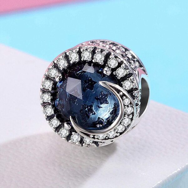 Solid 925 Sterling Silver Moonlight CZ Charm - Image 4