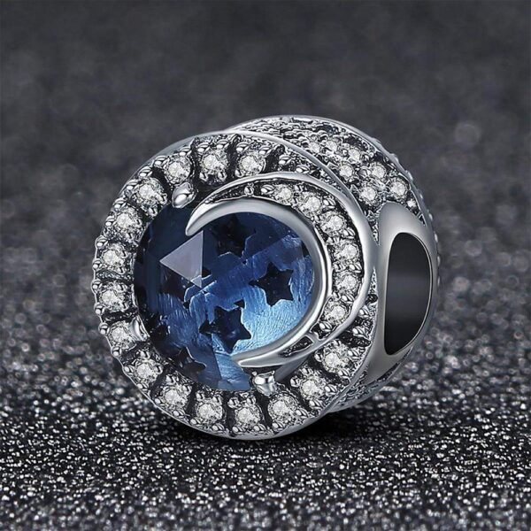 Solid 925 Sterling Silver Moonlight CZ Charm - Image 5