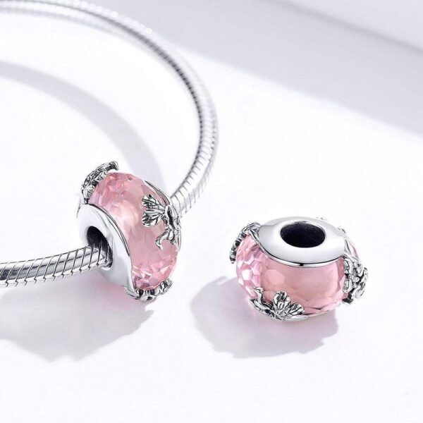 Solid 925 Sterling Silver Blush Pink Charm - Image 2