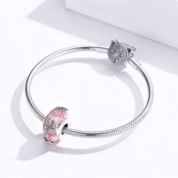 Solid 925 Sterling Silver Blush Pink Charm - Image 3