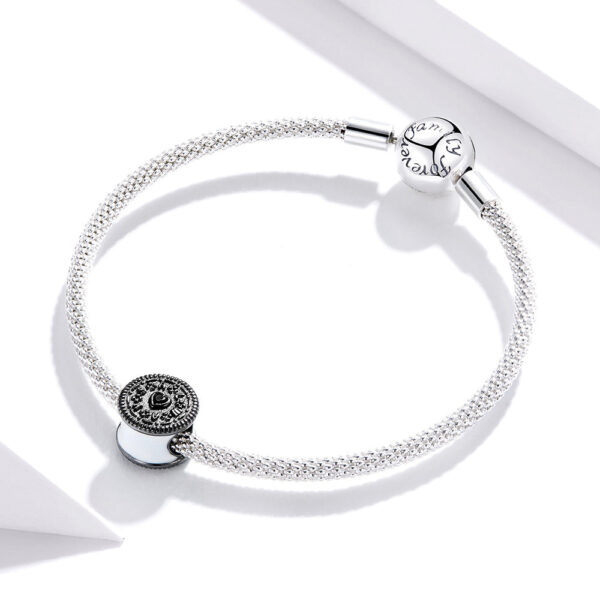 Solid 925 Sterling Silver ALWAYS Chocolate Biscuit Pandora Inspired Charm - Image 2