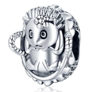 Solid 925 Sterling Silver Lady Flora Pandora Inspired Bead Charm