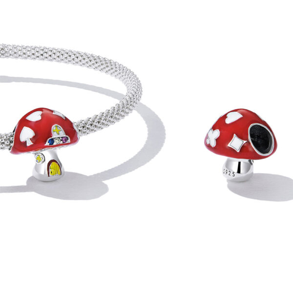 Solid 925 Sterling Silver Smurf House Charm - Image 2