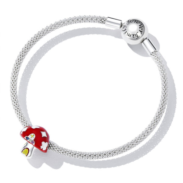 Solid 925 Sterling Silver Smurf House Charm - Image 3