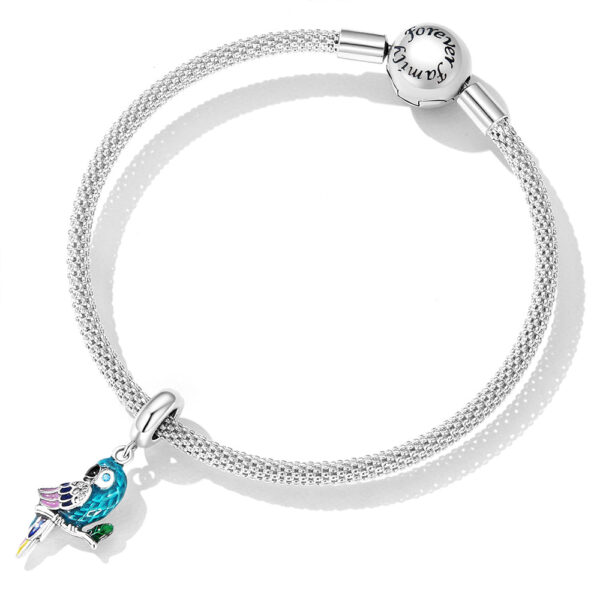Solid 925 Sterling Silver Rio's Blu Spix Macau Charm - Image 3