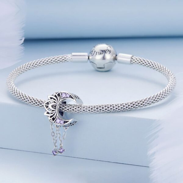 Solid 925 Signature Silver Akhira Moon Goddess Charm - Image 4