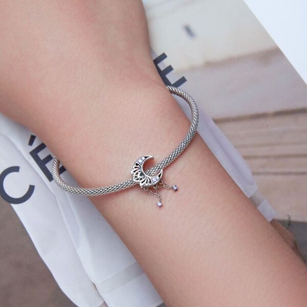 Solid 925 Signature Silver Akhira Moon Goddess Charm - Image 5