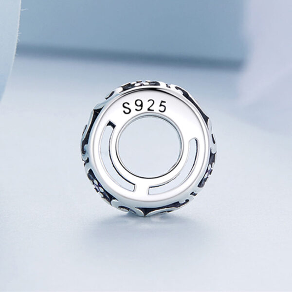 Solid 925 Signature Silver Open Filigree Charm - Image 3