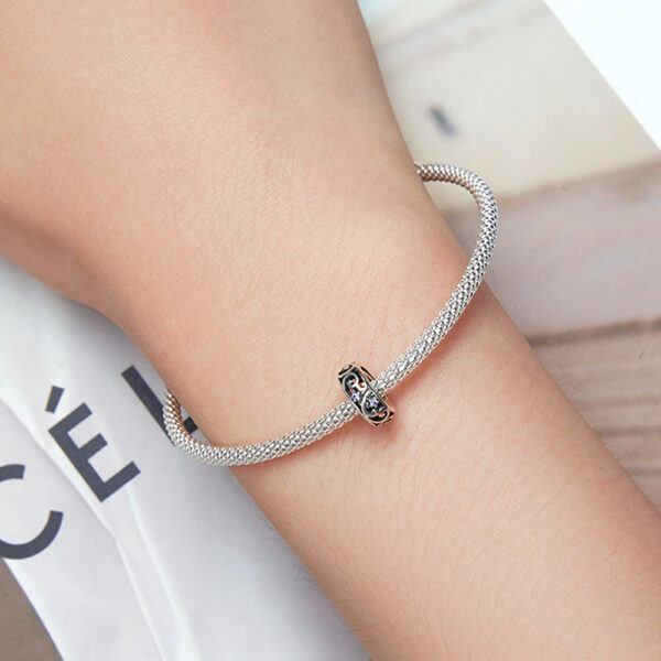 Solid 925 Signature Silver Open Filigree Charm - Image 5