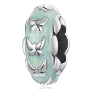 Solid 925 Signature Silver Lucy Sky Blue Charm