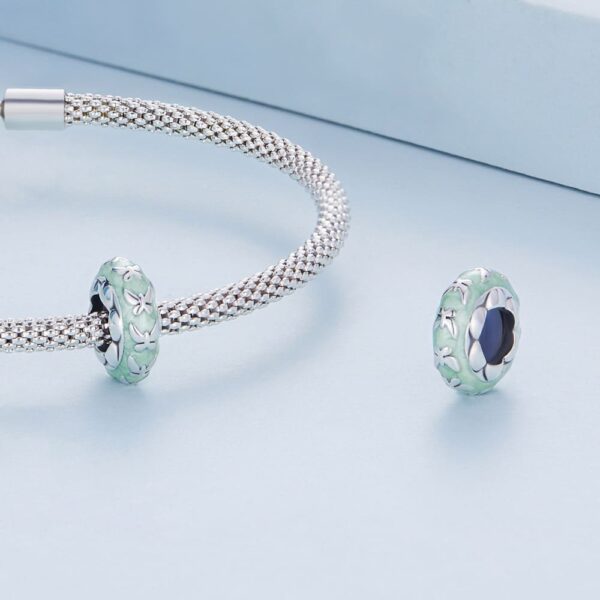 Solid 925 Signature Silver Lucy Sky Blue Charm - Image 2