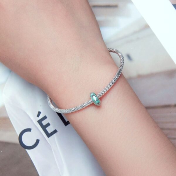 Solid 925 Signature Silver Lucy Sky Blue Charm - Image 6