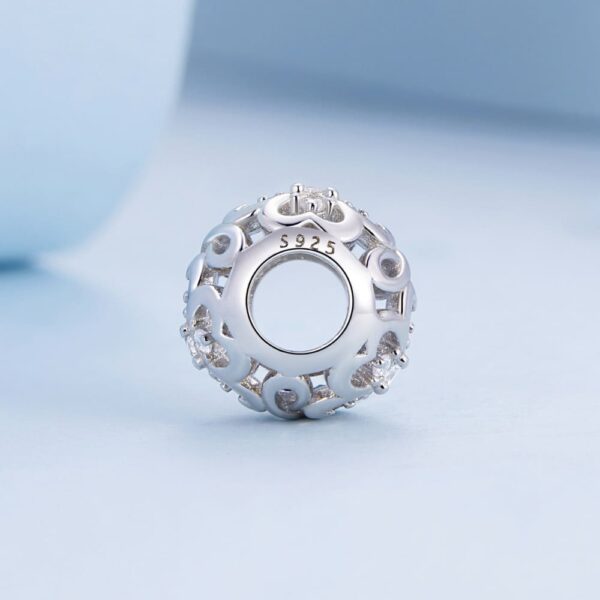 Solid 925 Signature Silver Crystal Clover Charm - Image 3