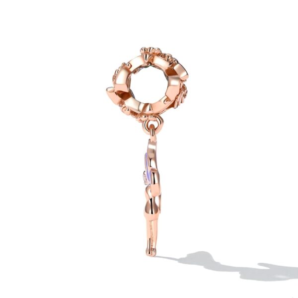 Solid 925 Signature Silver Dressed Up Thumbelina Butterfly Charm - Image 3