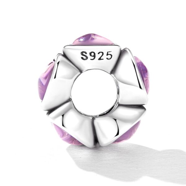 Solid 925 Signature Silver Puffy Hearts Charm - Image 3
