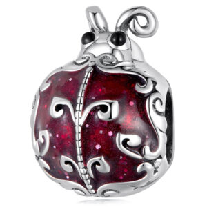 Solid 925 Signature Silver Antique Dixie Ladybird Charm