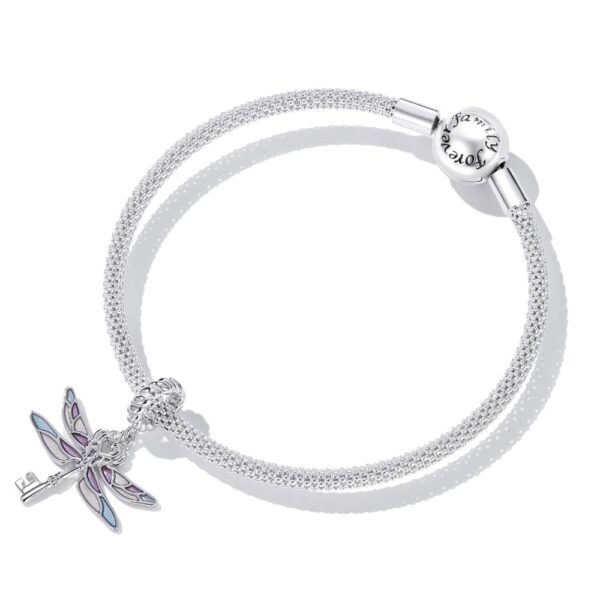 Solid 925 Signature Silver Dragonfly Key Charm - Image 4