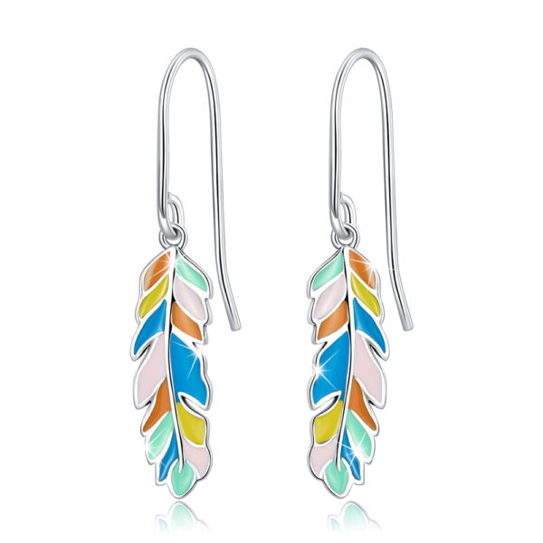 Solid 925 Sterling Silver Samba Dream Colourful Feathers Charms