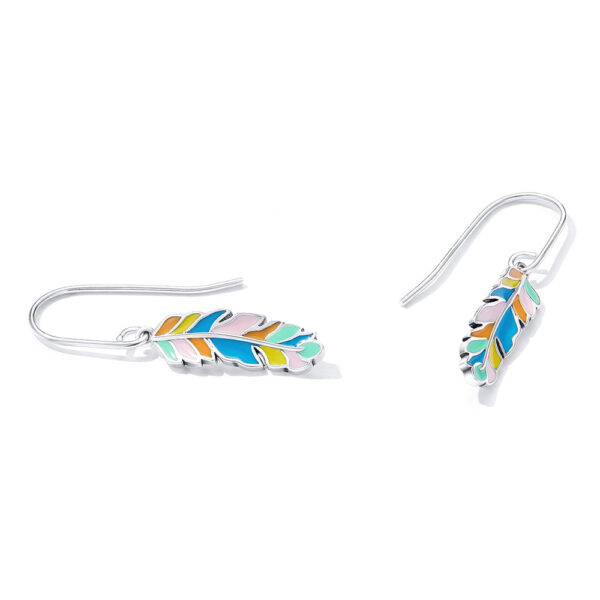 Solid 925 Sterling Silver Samba Dream Colourful Feathers Charms - Image 2