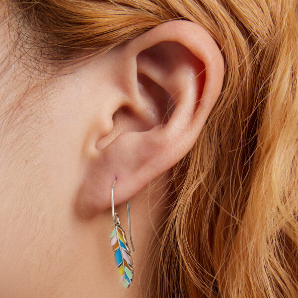 Solid 925 Sterling Silver Samba Dream Colourful Feathers Charms - Image 4