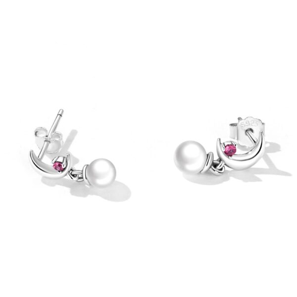 Solid 925 Signature Silver Abernathy Pearl Dangle Earrings - Image 2