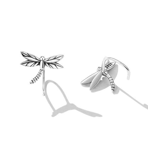 Solid 925 Signature Silver Olivia Dragonfly Stud Earrings - Image 3