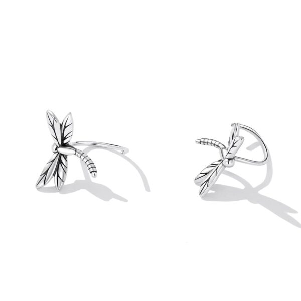Solid 925 Signature Silver Olivia Dragonfly Stud Earrings - Image 4
