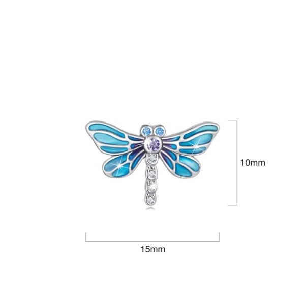 Solid 925 Signature Silver Dragonflies At Disco Earrings - Image 5