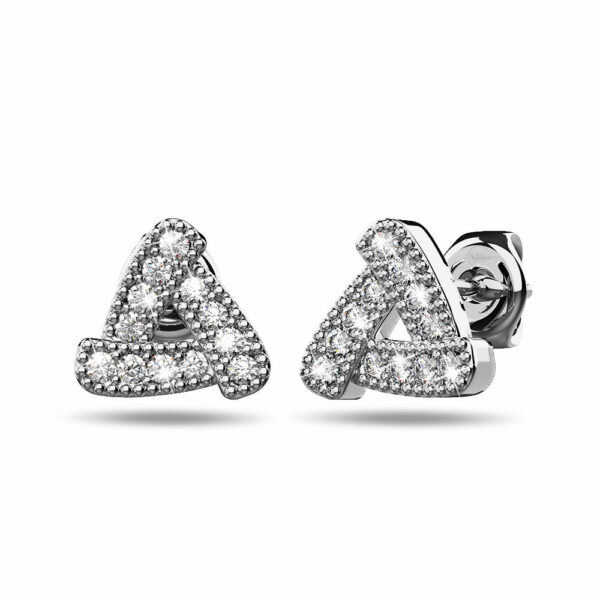 Trinity Zircon Pave Stud Earrings