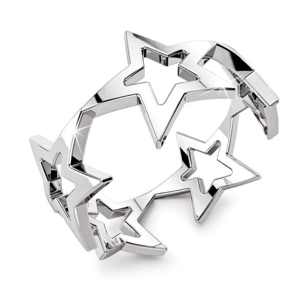 Solid 925 Sterling Silver Interconnected Star Ring