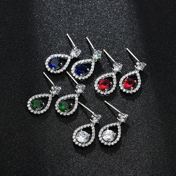 Fenella Bloom Earrings in Sapphire - Image 3