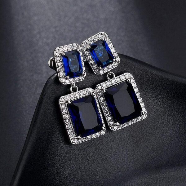 Leticia Bloom Earrings in Sapphire - Image 2
