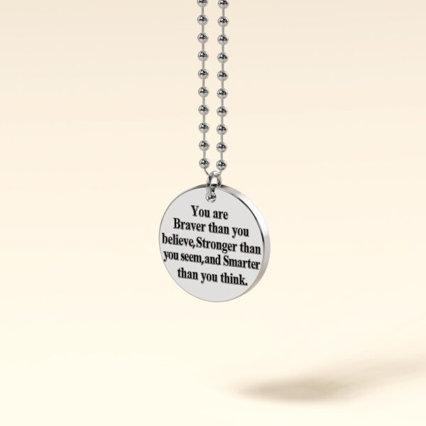 Brave Inscriptions Pendant Necklace - Image 2