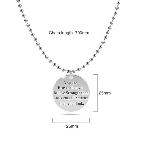 Brave Inscriptions Pendant Necklace - Image 5