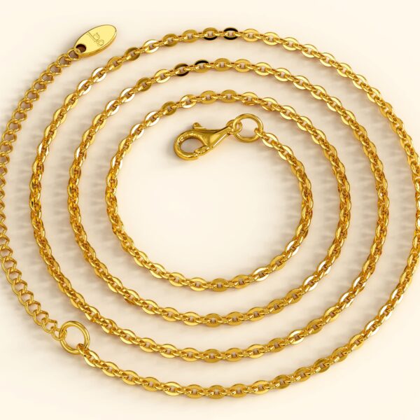 Mini Cable Chain Gold Plated Necklace - Image 4