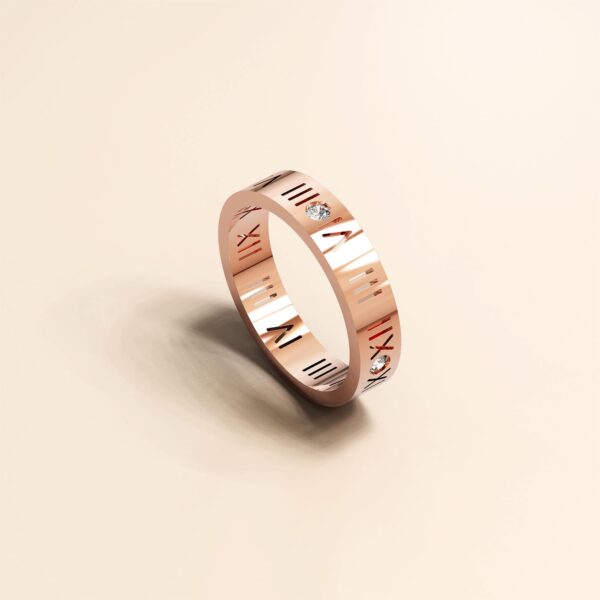 Romanian Numeral Ring In Rose Gold