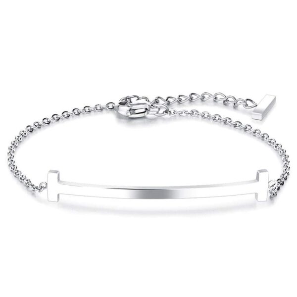 Sleek Bar Bracelet White Gold
