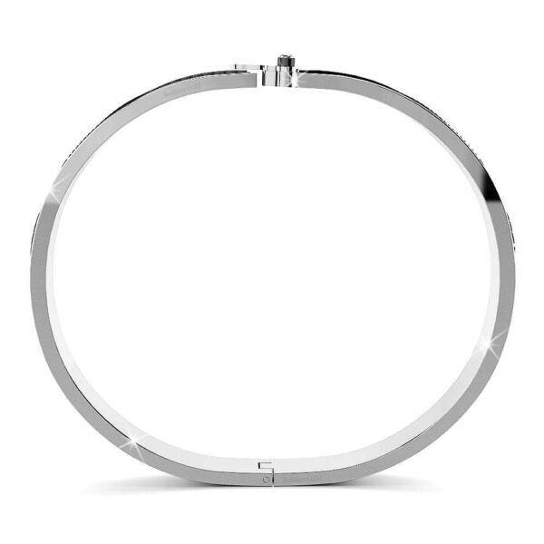 Elaine White Gold Bangle - Image 4
