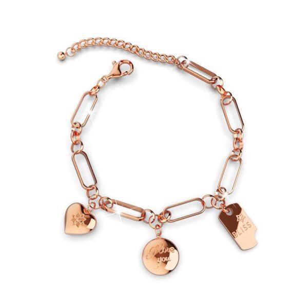 Bliss Charm Bracelet in Rose Gold Layered Steel Jewellery