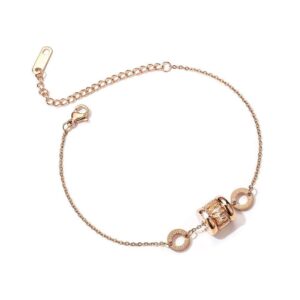 Minimalist BVLOVED Champagne Crystal Charm Bracelet