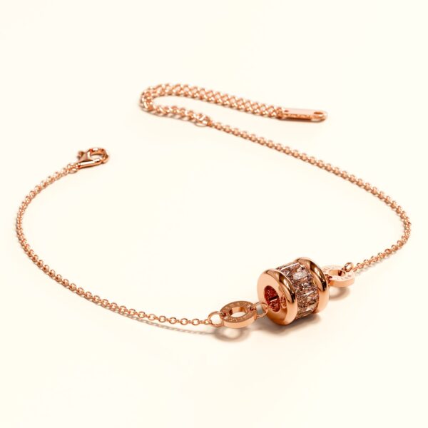 Minimalist BVLOVED Champagne Crystal Charm Bracelet - Image 2