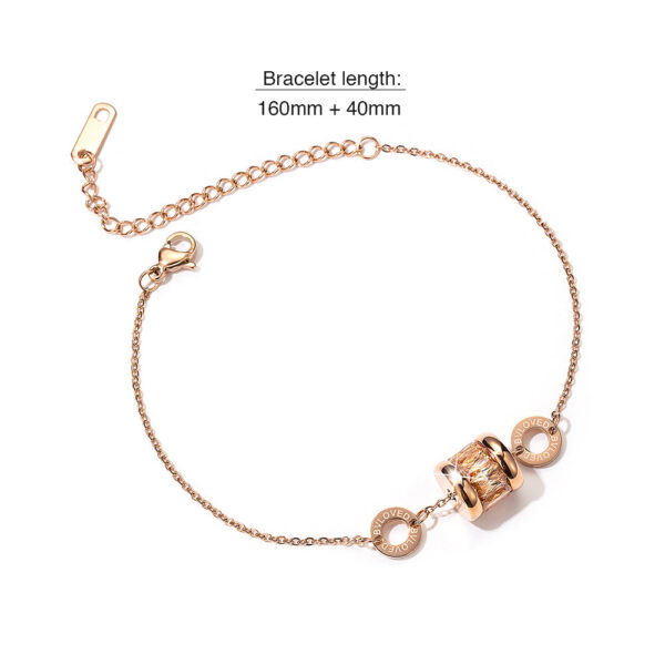 Minimalist BVLOVED Champagne Crystal Charm Bracelet - Image 7