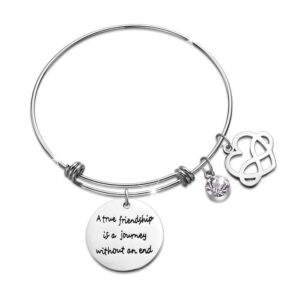 A True Friendship Inscriptions Adjustable Bracelet