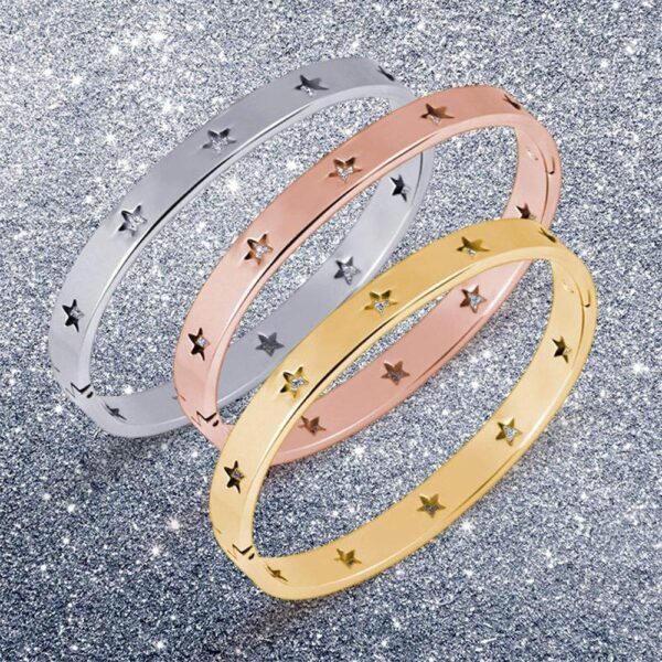 Bellatrix Star Gold Layered Bangle - Image 4