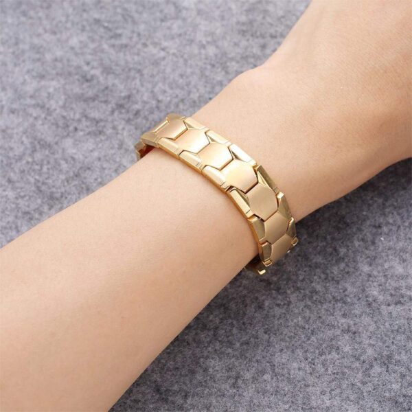 Watch Band Chunky Stack Gold Layered Bracelet - Image 9