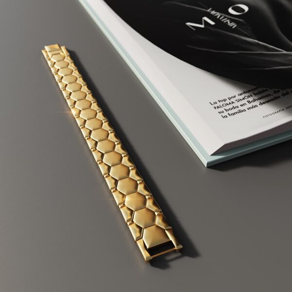 Watch Band Chunky Stack Gold Layered Bracelet - Image 5