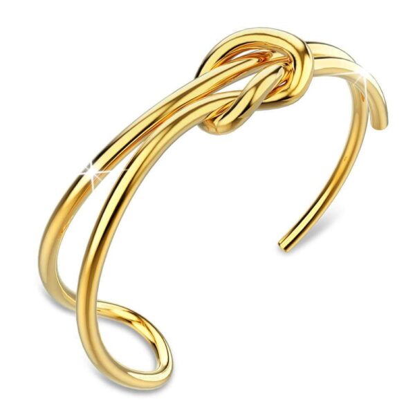 Forever Knot Gold Cuff Bangle
