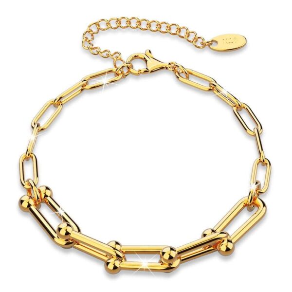 Lovelock U Link Chain Bracelet in Gold - 6mm - Image 2